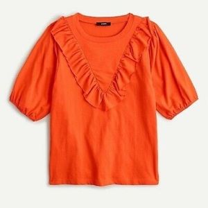 Jcrew Ruffle Bib T-shirt